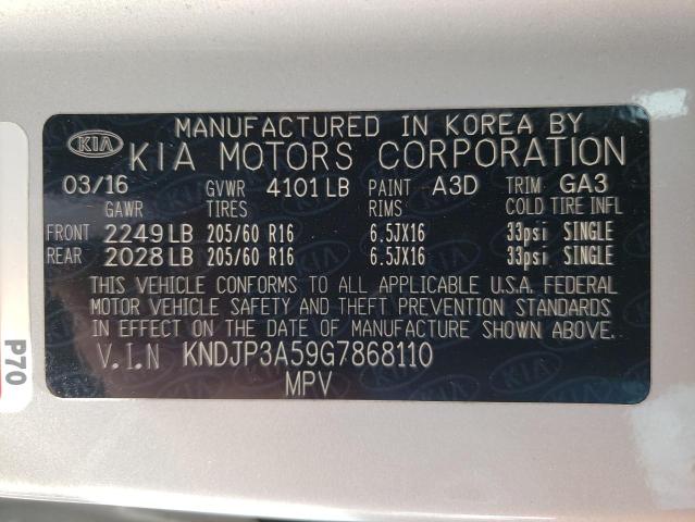 Photo 10 from auction – 2016 KIA SOUL + with VIN KNDJP3A59G7868110