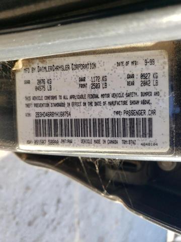 Photo 10 from auction – 2000 DODGE INTREPID with VIN 2B3HD46R8YH160754
