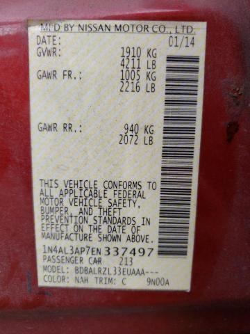 Photo 10 from auction – 2014 NISSAN ALTIMA 2.5 with VIN 1N4AL3AP7EN337497