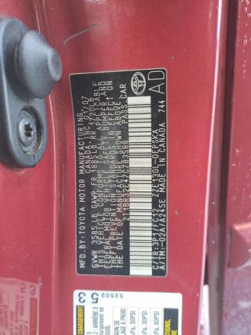 Photo 10 from auction – 2007 TOYOTA COROLLA CE with VIN 2T1BR32E47C783588