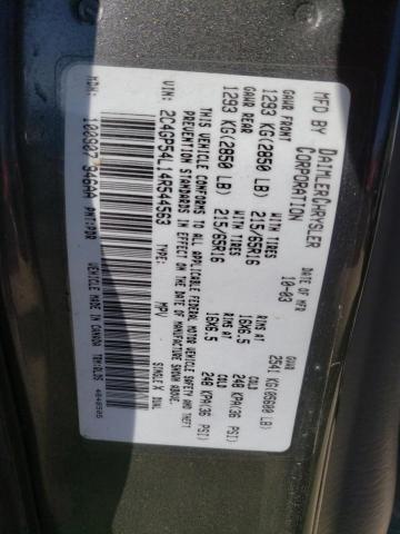 Photo 10 from auction – 2004 CHRYSLER TOWN & COU with VIN 2C4GP54L14R544563