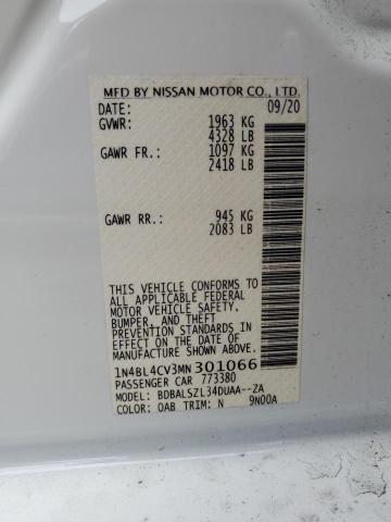 Photo 10 from auction – 2021 NISSAN ALTIMA SR with VIN 1N4BL4CV3MN301066