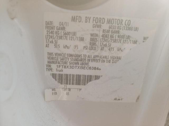 Photo 10 from auction – 2011 FORD F350 SUPER with VIN 1FT8X3DTXBEC63848