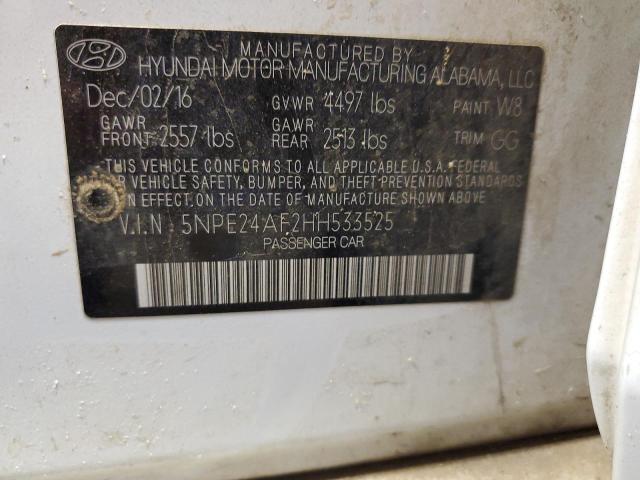 Photo 10 from auction – 2017 HYUNDAI SONATA SE with VIN 5NPE24AF2HH533525
