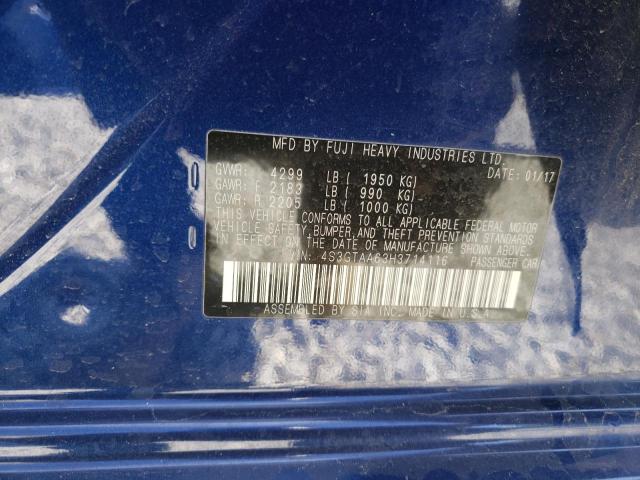 Photo 10 from auction – 2017 SUBARU IMPREZA with VIN 4S3GTAA63H3714116