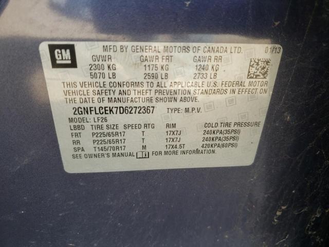 Photo 10 from auction – 2013 CHEVROLET EQUINOX LS with VIN 2GNFLCEK7D6272367