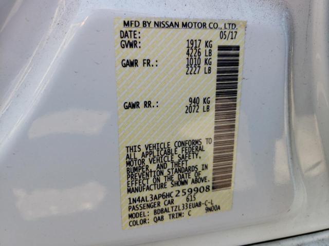 Photo 10 from auction – 2017 NISSAN ALTIMA 2.5 with VIN 1N4AL3AP6HC259908