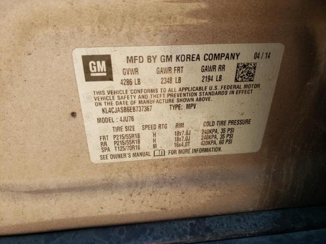 Photo 10 from auction – 2014 BUICK ENCORE with VIN KL4CJASB6EB737367