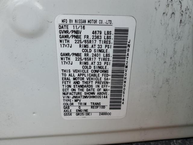 Photo 10 from auction – 2017 NISSAN ROGUE S with VIN JN8AT2MV0HW005144