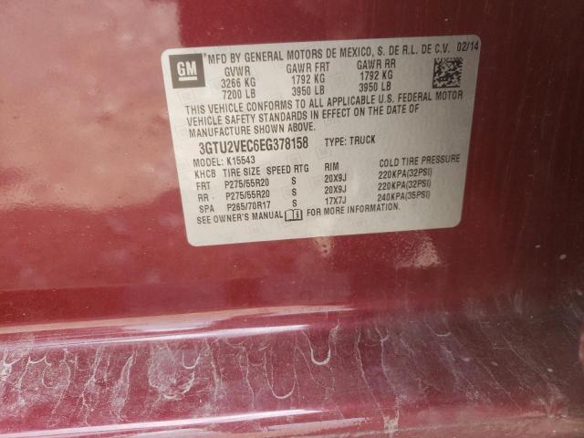 Photo 10 from auction – 2014 GMC SIERRA K15 with VIN 3GTU2VEC6EG378158