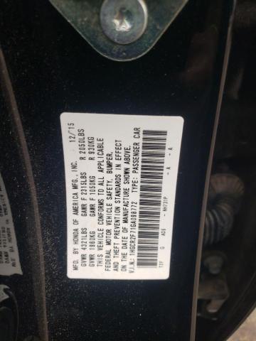 Photo 10 from auction – 2016 HONDA ACCORD EX with VIN 1HGCR2F71GA098772