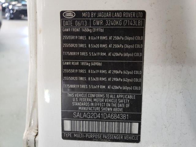 Photo 10 from auction – 2013 LAND ROVER LR4 with VIN SALAG2D41DA684381