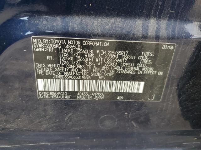 Photo 10 from auction – 2006 TOYOTA RAV4 with VIN JTMBD35V065019596