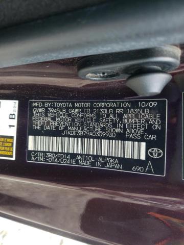 Photo 10 from auction – 2010 SCION TC with VIN JTKDE3B79A0309930