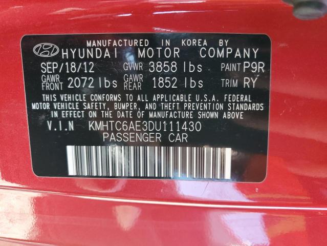 Photo 10 from auction – 2013 HYUNDAI VELOSTER T with VIN KMHTC6AE3DU111430