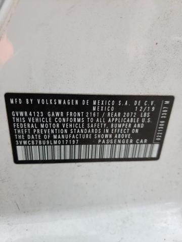 Photo 10 from auction – 2020 VOLKSWAGEN JETTA S with VIN 3VWCB7BU9LM017197