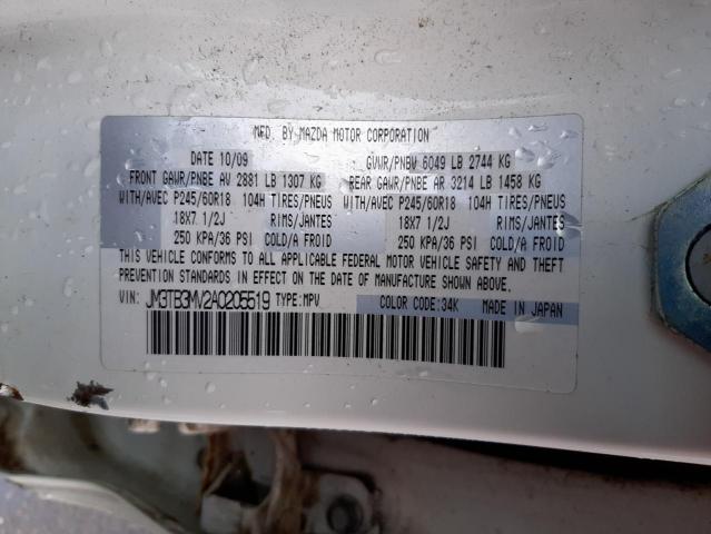 Photo 10 from auction – 2010 MAZDA CX-9 with VIN JM3TB3MV2A0205519