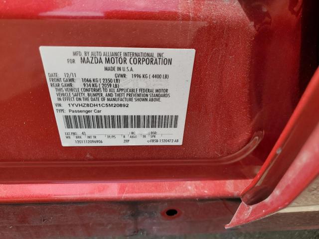 Photo 10 from auction – 2012 MAZDA 6 I with VIN 1YVHZ8DH1C5M20892