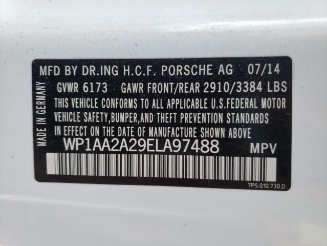 Photo 10 from auction – 2014 PORSCHE CAYENNE with VIN WP1AA2A29ELA97488