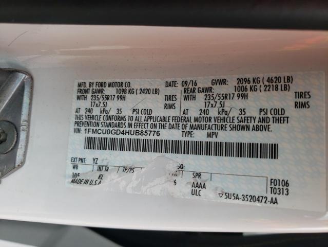 Photo 10 from auction – 2017 FORD ESCAPE SE with VIN 1FMCU0GD4HUB85776