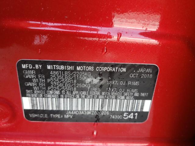 Photo 10 from auction – 2019 MITSUBISHI OUTLANDER with VIN JA4AD3A39KZ020226