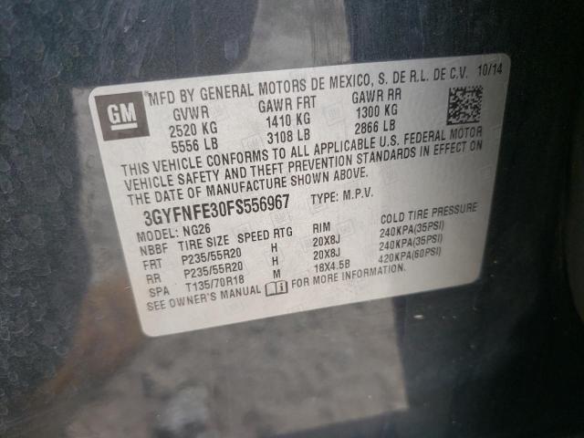 Photo 10 from auction – 2015 CADILLAC SRX PERFOR with VIN 3GYFNFE30FS556967