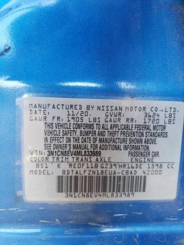 Photo 10 from auction – 2021 NISSAN VERSA SV with VIN 3N1CN8EV4ML833989