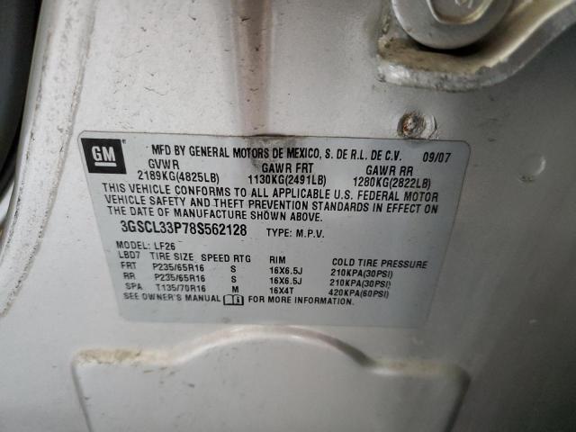 Photo 10 from auction – 2008 SATURN VUE XE with VIN 3GSCL33P78S562128