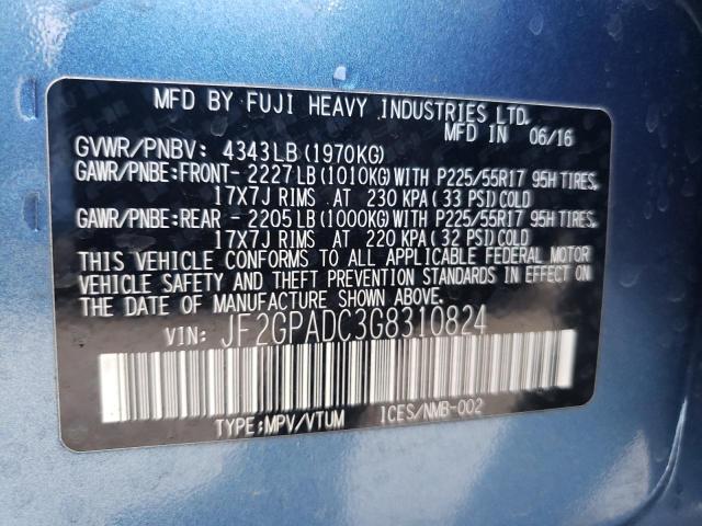 Фото 10 с аукциона – 2016 SUBARU CROSSTREK с VIN JF2GPADC3G8310824