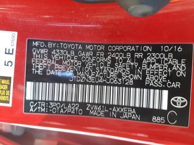 Photo 10 from auction – 2017 TOYOTA PRIUS V with VIN JTDZN3EU4HJ063128