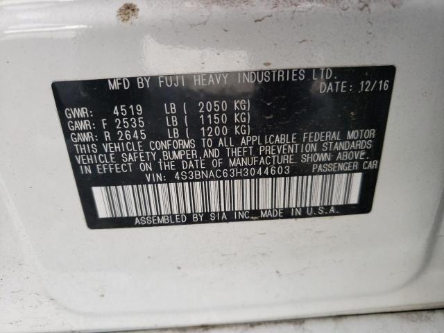 Photo 10 from auction – 2017 SUBARU LEGACY 2.5 with VIN 4S3BNAC63H3044603