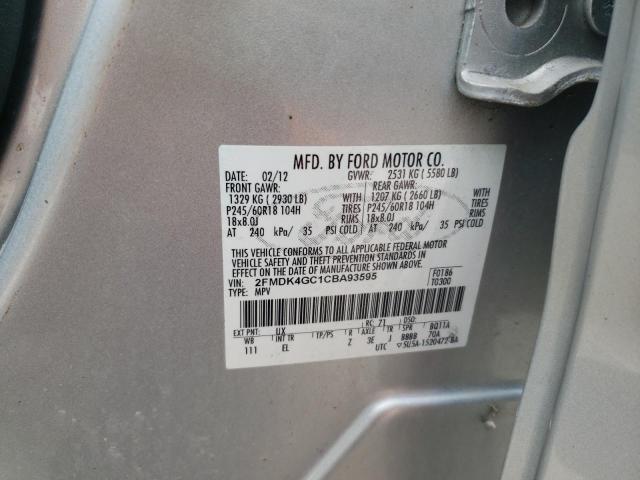 Photo 10 from auction – 2012 FORD EDGE SE with VIN 2FMDK4GC1CBA93595