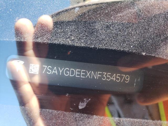 Photo 10 from auction – 2022 TESLA MODEL Y with VIN 7SAYGDEEXNF354579