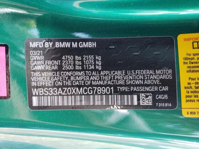 Photo 10 from auction – 2021 BMW M4 COMPETI with VIN WBS33AZ0XMCG78901