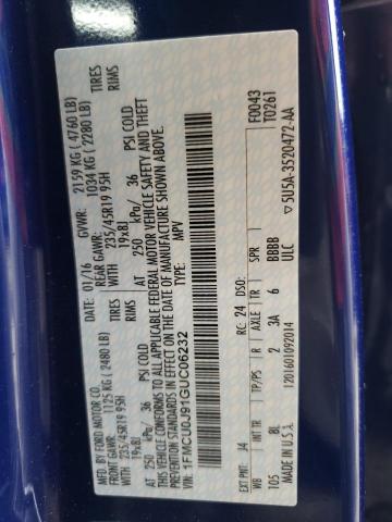 Photo 10 from auction – 2016 FORD ESCAPE TIT with VIN 1FMCU0J91GUC06232