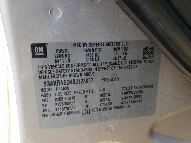 Photo 10 from auction – 2011 BUICK ENCLAVE CX with VIN 5GAKRAED4BJ123007