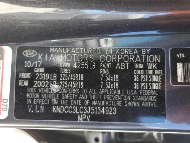 Photo 10 from auction – 2018 KIA NIRO EX with VIN KNDCC3LC3J5134923