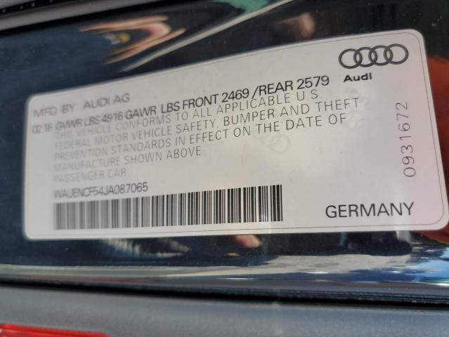 Photo 10 from auction – 2018 AUDI A5 PREMIUM with VIN WAUENCF54JA087065