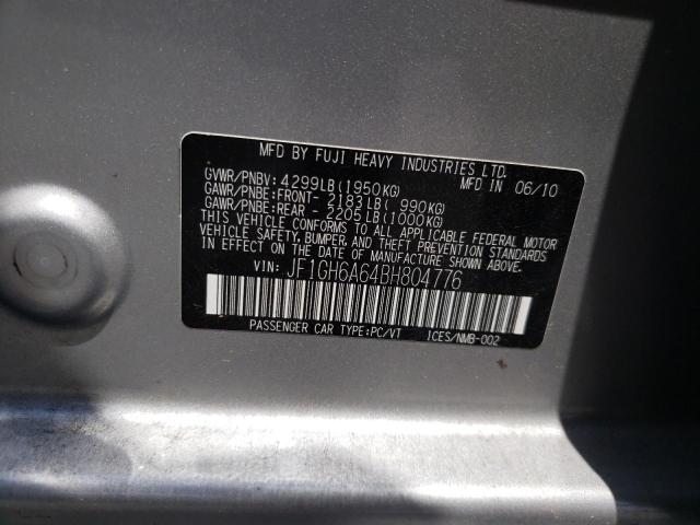 Photo 10 from auction – 2011 SUBARU IMPREZA 2. with VIN JF1GH6A64BH804776