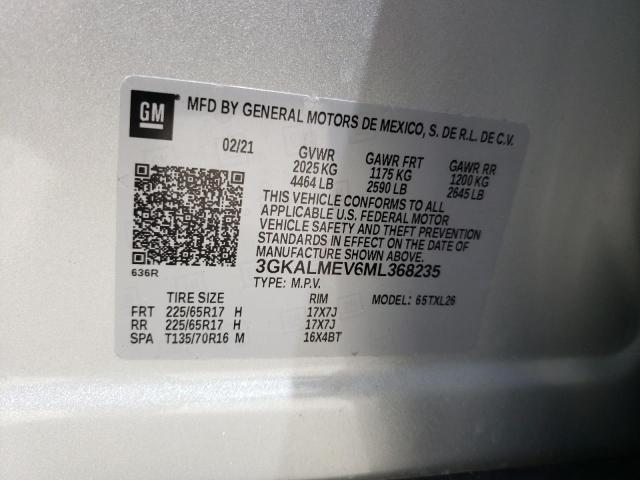Photo 10 from auction – 2021 GMC TERRAIN SL with VIN 3GKALMEV6ML368235