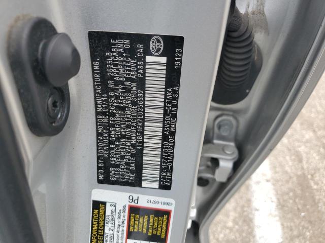 Photo 10 from auction – 2014 TOYOTA CAMRY L with VIN 4T1BF1FK7EU356592
