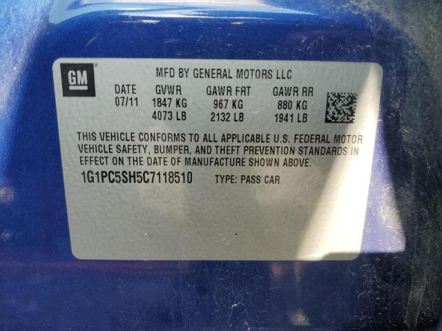 Photo 10 from auction – 2012 CHEVROLET CRUZE LS with VIN 1G1PC5SH5C7118510