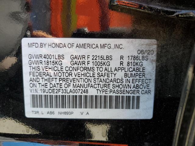 Photo 10 from auction – 2020 ACURA ILX with VIN 19UDE2F33LA007248
