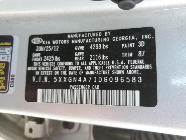 Photo 10 from auction – 2013 KIA OPTIMA EX with VIN 5XXGN4A71DG096583
