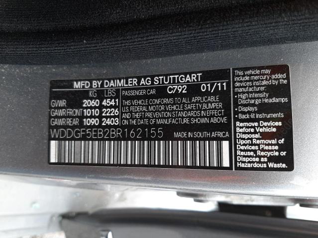 Photo 10 from auction – 2011 MERCEDES-BENZ C 300 with VIN WDDGF5EB2BR162155