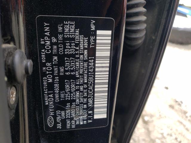 Photo 10 from auction – 2011 HYUNDAI TUCSON GLS with VIN KM8JUCAC5BU143441