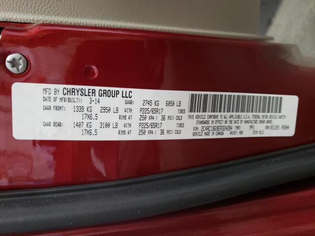 Photo 10 from auction – 2014 CHRYSLER TOWN & COU with VIN 2C4RC1BG9ER324284