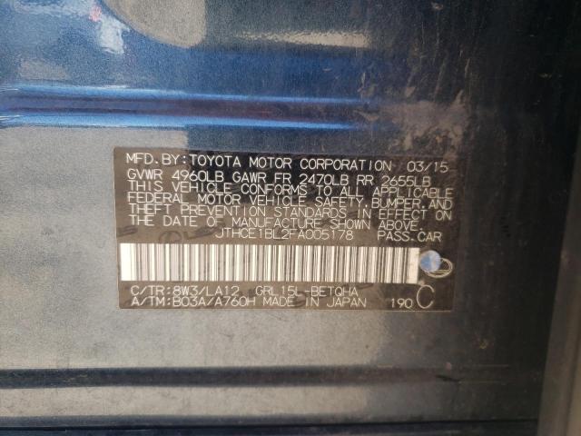 Photo 10 from auction – 2015 LEXUS GS 350 with VIN JTHCE1BL2FA005178