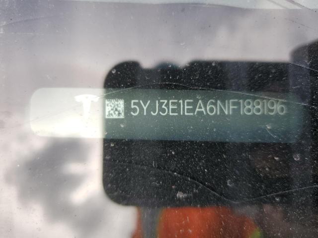 Photo 10 from auction – 2022 TESLA MODEL 3 with VIN 5YJ3E1EA6NF188196