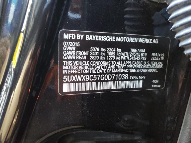 Photo 10 from auction – 2016 BMW X3 XDRIVE2 with VIN 5UXWX9C57G0D71038